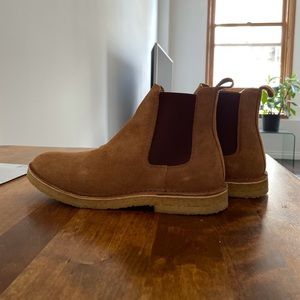Frank & Oak Century Chelsea Boots - Tan Suede